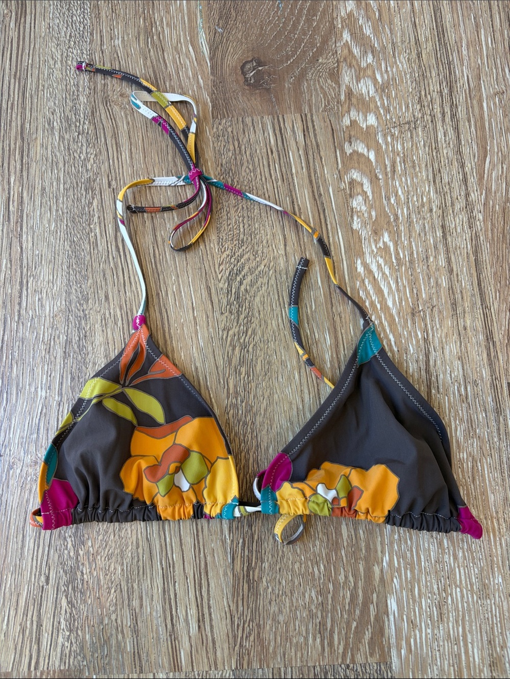 SYLA Floral Tie-String Bikini Set - Yellow & Multicolor women’s size III - Picture 3 of 7